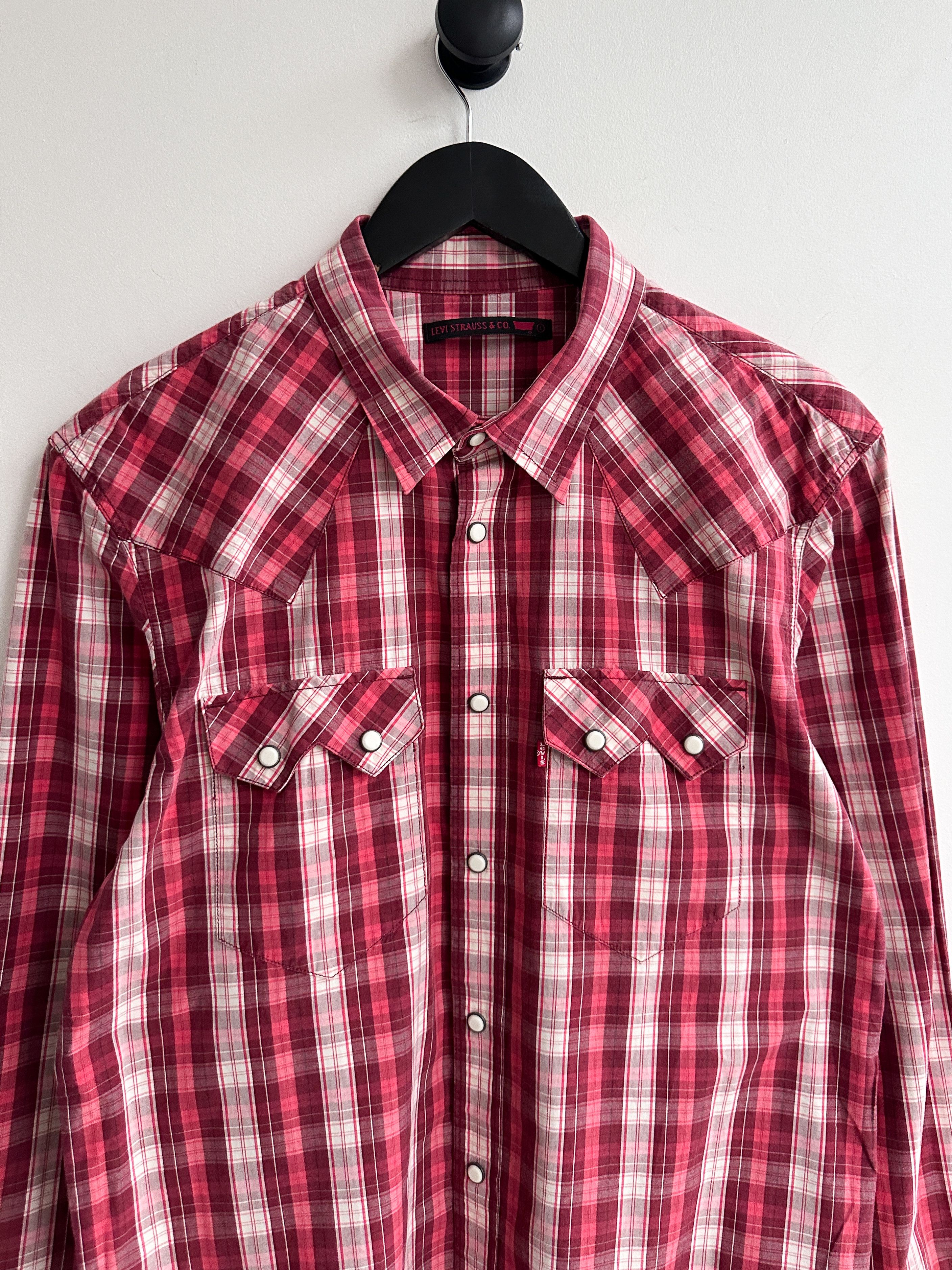 Levi's Vintage Levi's Red Check Shirt Size US L / EU 52-54 / 3 - 2 Thumbnail