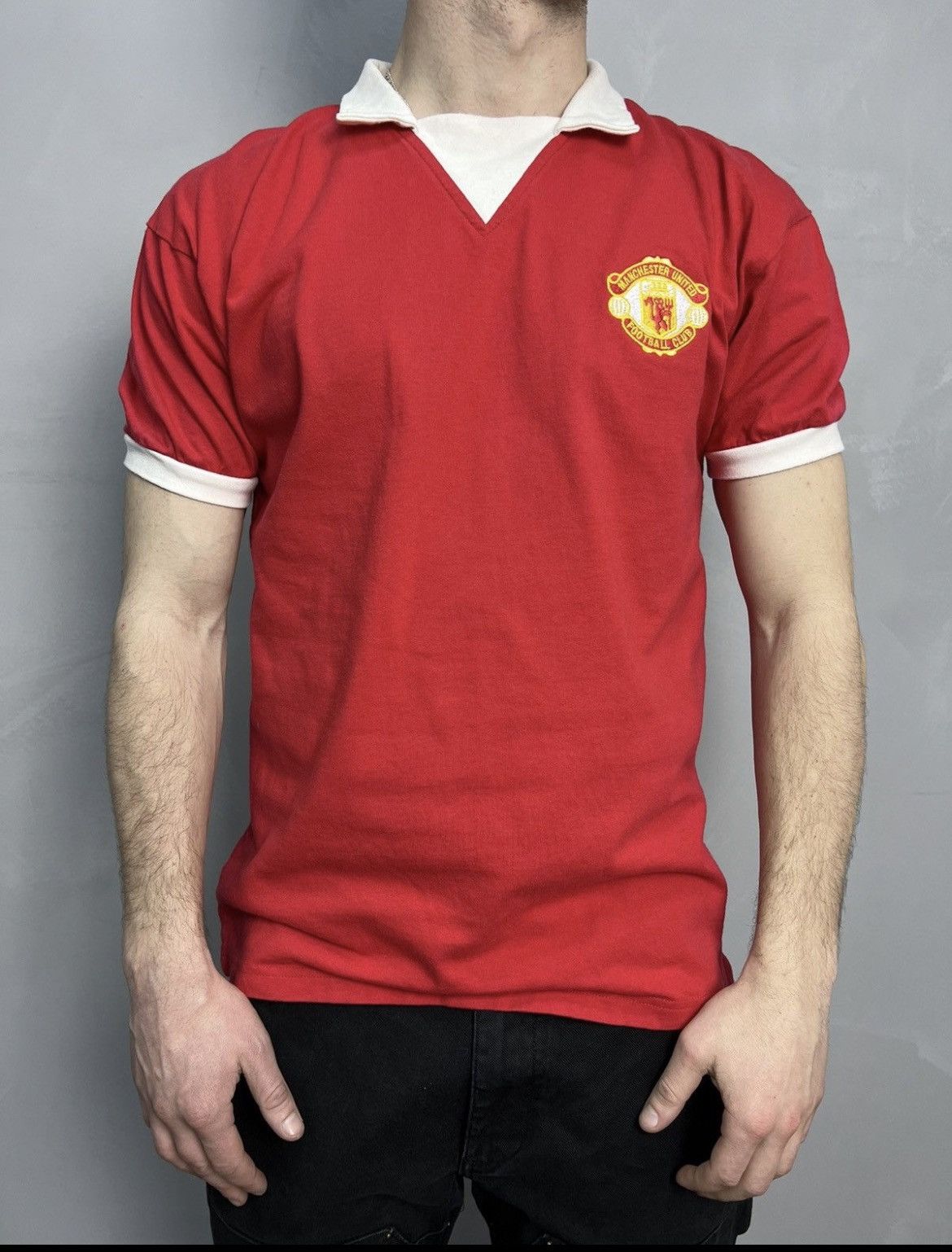 Vintage BlokeCore Manchester United score draw retro jersey 1977 Size US M / EU 48-50 / 2 - 12 Thumbnail
