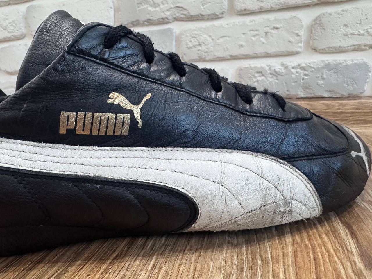 Puma Vintage Puma Speedcat Black Leather Sneakers Size US 11.5 / EU 44-45 - 2 Thumbnail