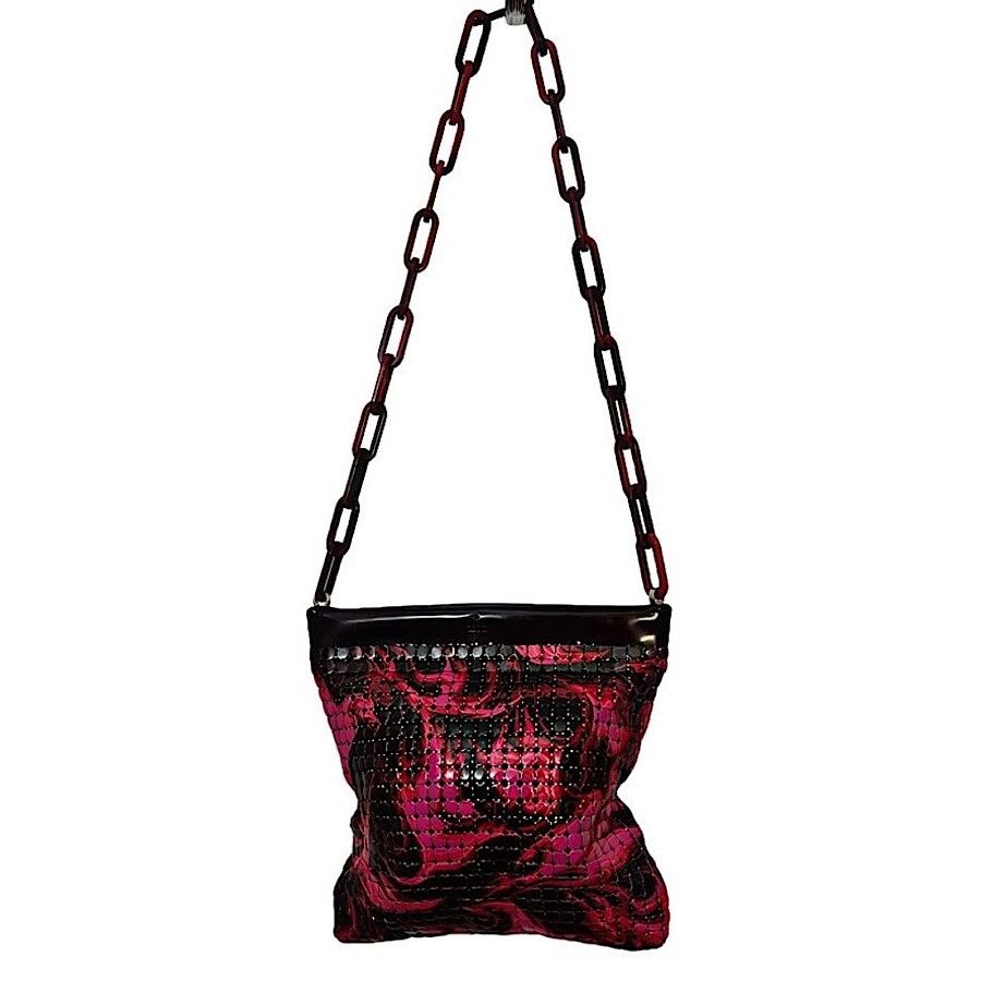 Authentic Gucci 01 Ss Tom Ford Lava Chainmail Crossbody Bag in Red, Women's