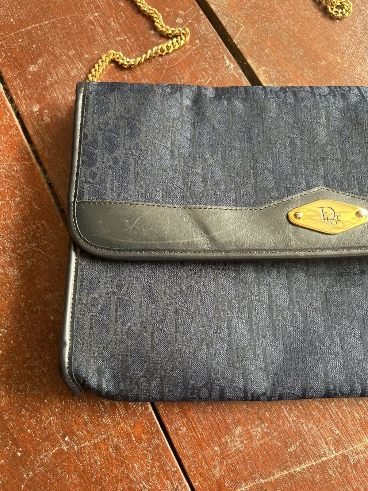 Dior 💥 Christian Dior Trotter Logo Jacquard Chain bag Navy 2cds2t Size ONE SIZE - 3 Thumbnail