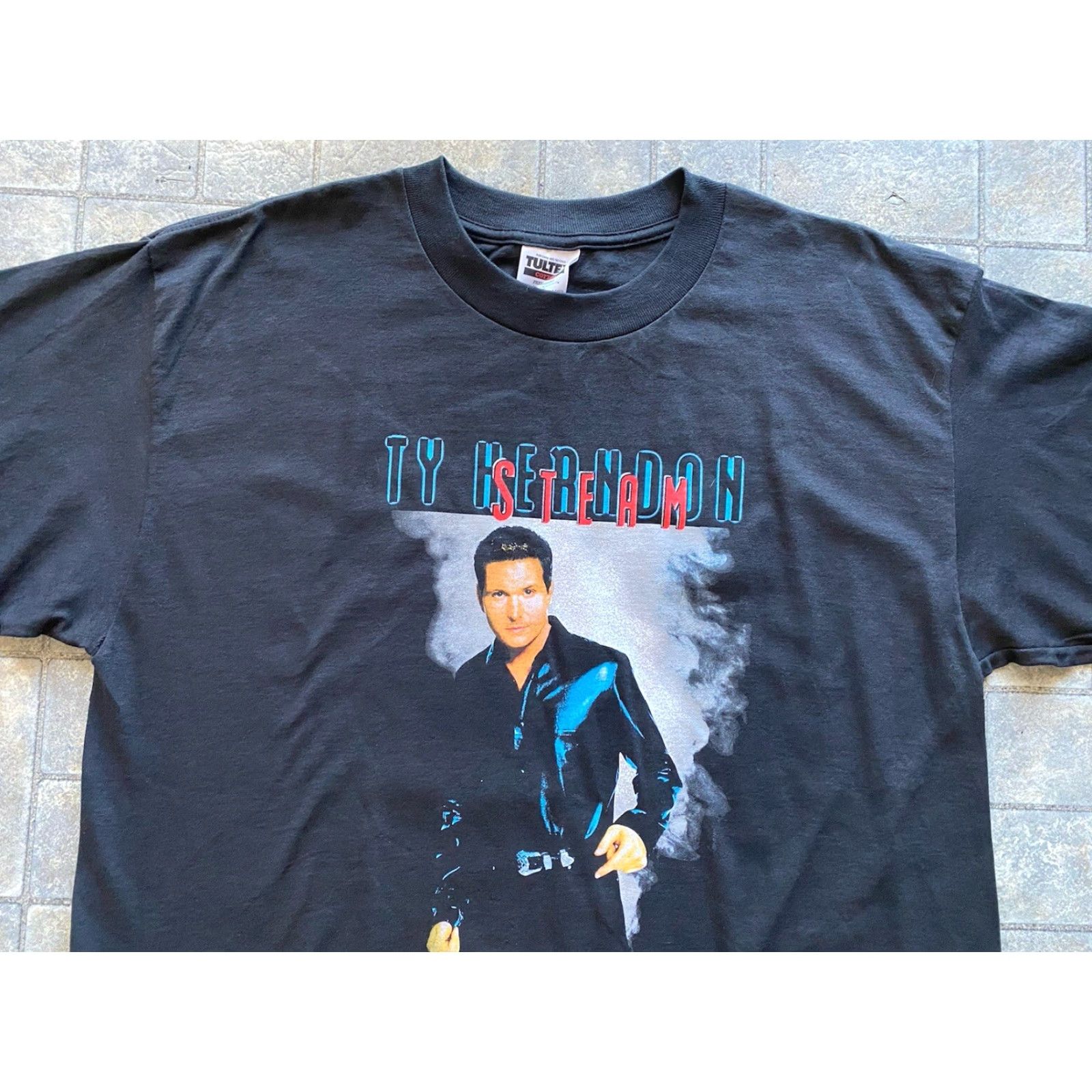 Tultex VINTAGE Y2K Ty Herndon Steam 1999 With Tracklisting XL Tultex Shirt Mens XL Black T-Shirt Country Musician Size US XL / EU 56 / 4 - 7 Thumbnail