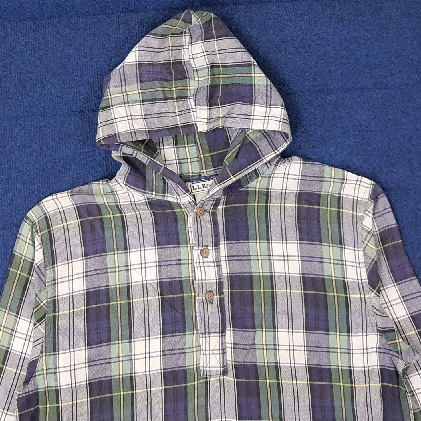 L.L. Bean Vintage L.L. Bean Long Sleeve Hoodie Tshirt C259N12 Size US L / EU 52-54 / 3 - 2 Thumbnail