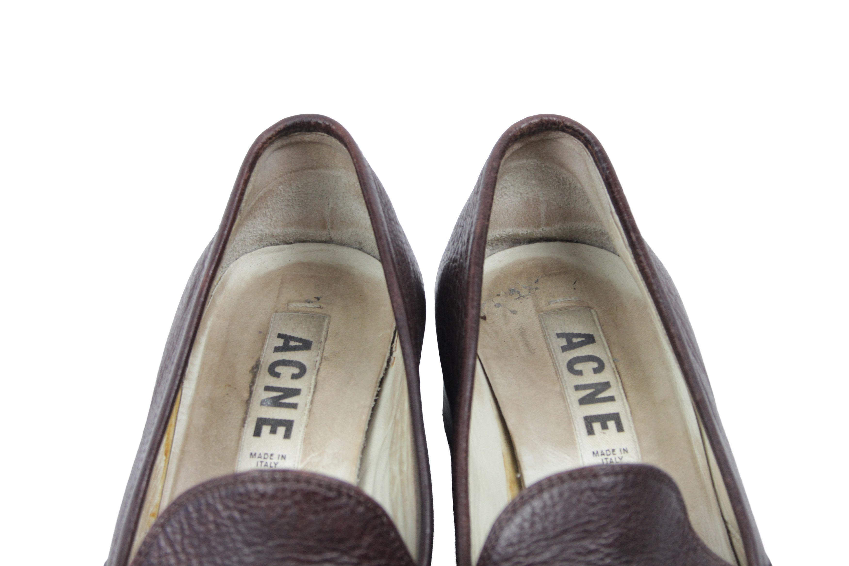 Acne Studios SS2013 Jem Leather Heeled Loafers Size US 8 / IT 38 - 13 Thumbnail