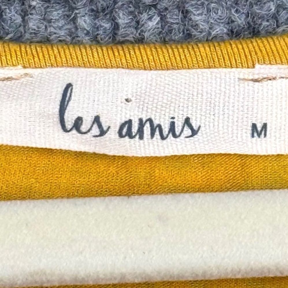 Vintage Les Amis Mustard Yellow Raglan Sleeve Top Boho Floral Mixed Print Crew Neck 3/4 Sleeves USA Made Women M Size M / US 6-8 / IT 42-44 - 3 Thumbnail