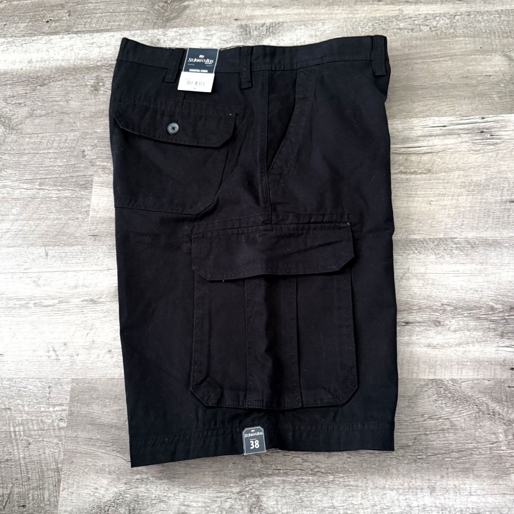 Vintage St. John's Bay Cargo Shorts Mens 38 Black 100% Cotton NEW Size US 38 / EU 54 - 7 Thumbnail