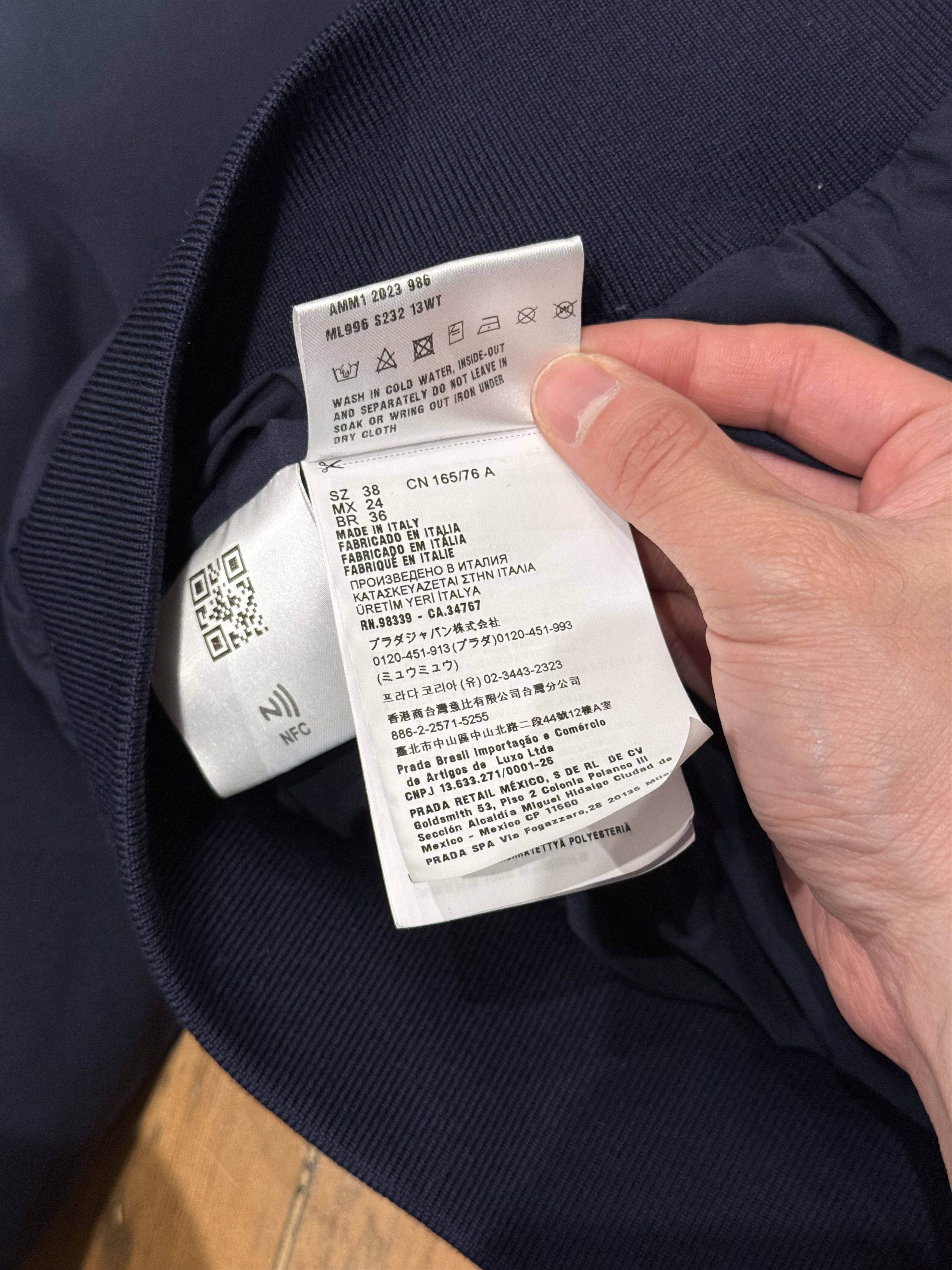 Miu Miu MIU MIU DOWN HOODED BOMBER JACKET ‘NAVY’ Size US L / EU 52-54 / 3 - 6 Thumbnail