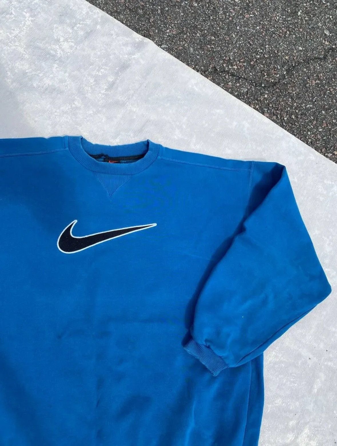 Nike × Vintage Vintage Nike Sweatshirt Big Swoosh Rare 90’s Embroidered Size US XL / EU 56 / 4 - 4 Thumbnail
