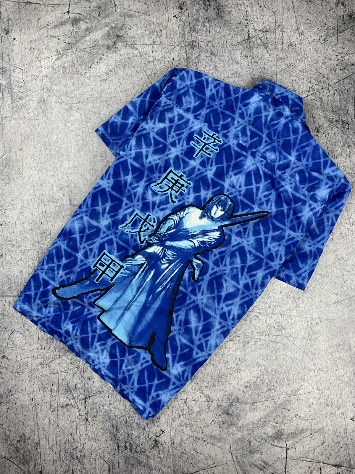 Japanese Brand Kick Ass Crew AOP Japanese Samurai Shirt Short Sleeve Y2K Size US XL / EU 56 / 4 - 1 Thumbnail