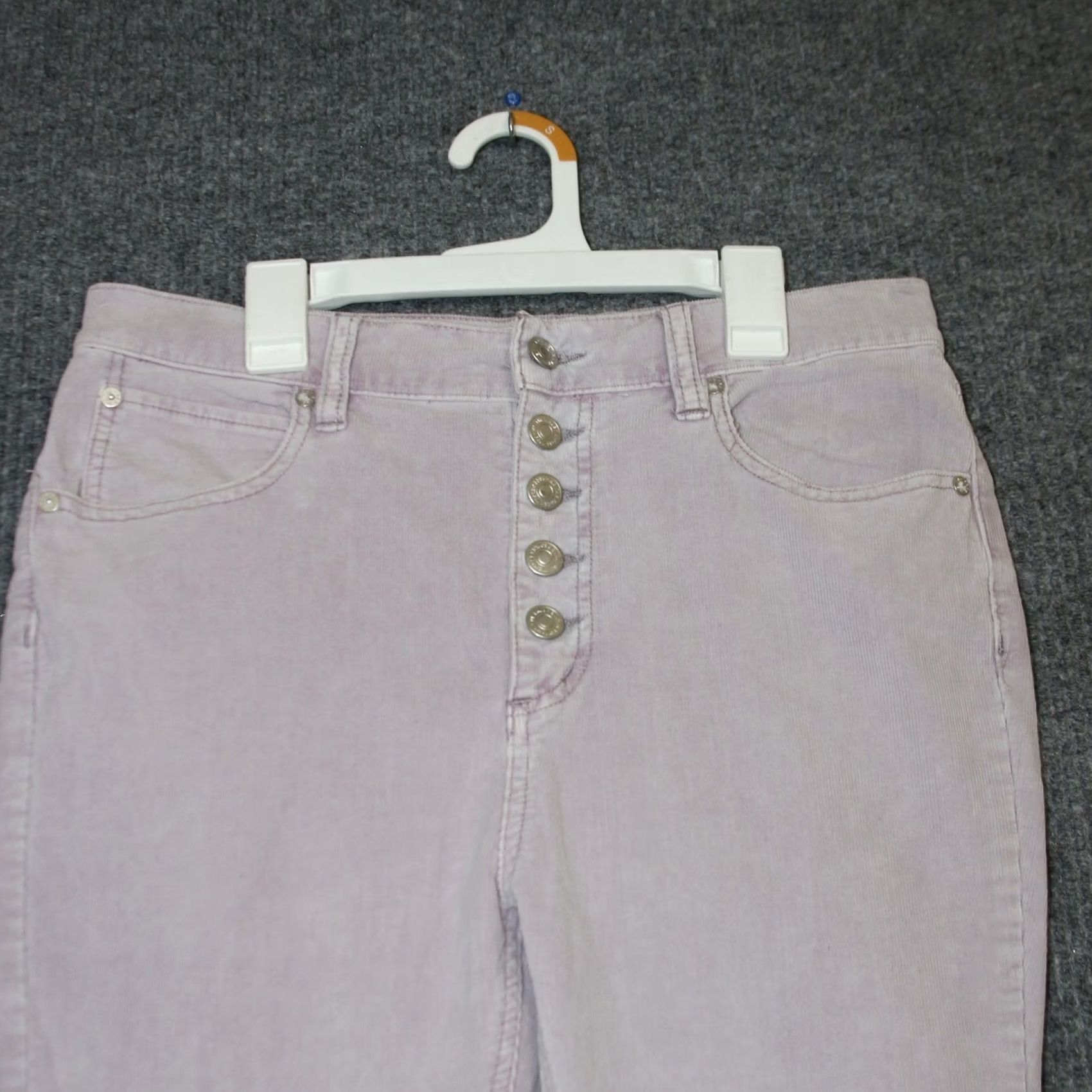 Vintage We The Free Jeans Womens 28 Purple Corduroy Button Fly High Rise Slim 5-Pocket Boho Vintage? Size 28" / US 6 / IT 42 - 3 Thumbnail