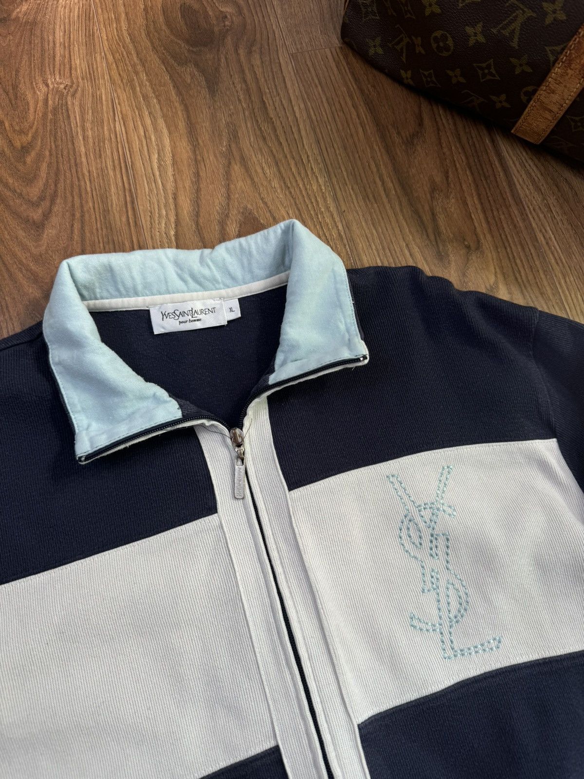 Yves Saint Laurent Zip sweater Yves Saint Laurent 90s original luxury item Size US XL / EU 56 / 4 - 2 Thumbnail