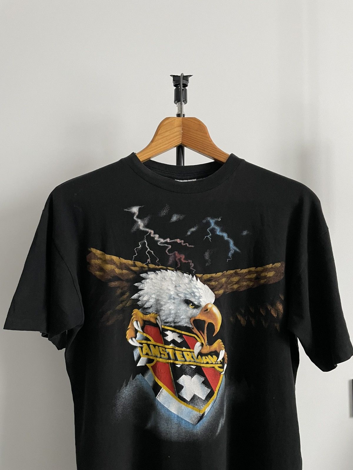 Vintage Vintage 1990’s Fc Ajax Amsterdam Eagle 3D Print T-Shirt RARE Size US L / EU 52-54 / 3 - 2 Thumbnail