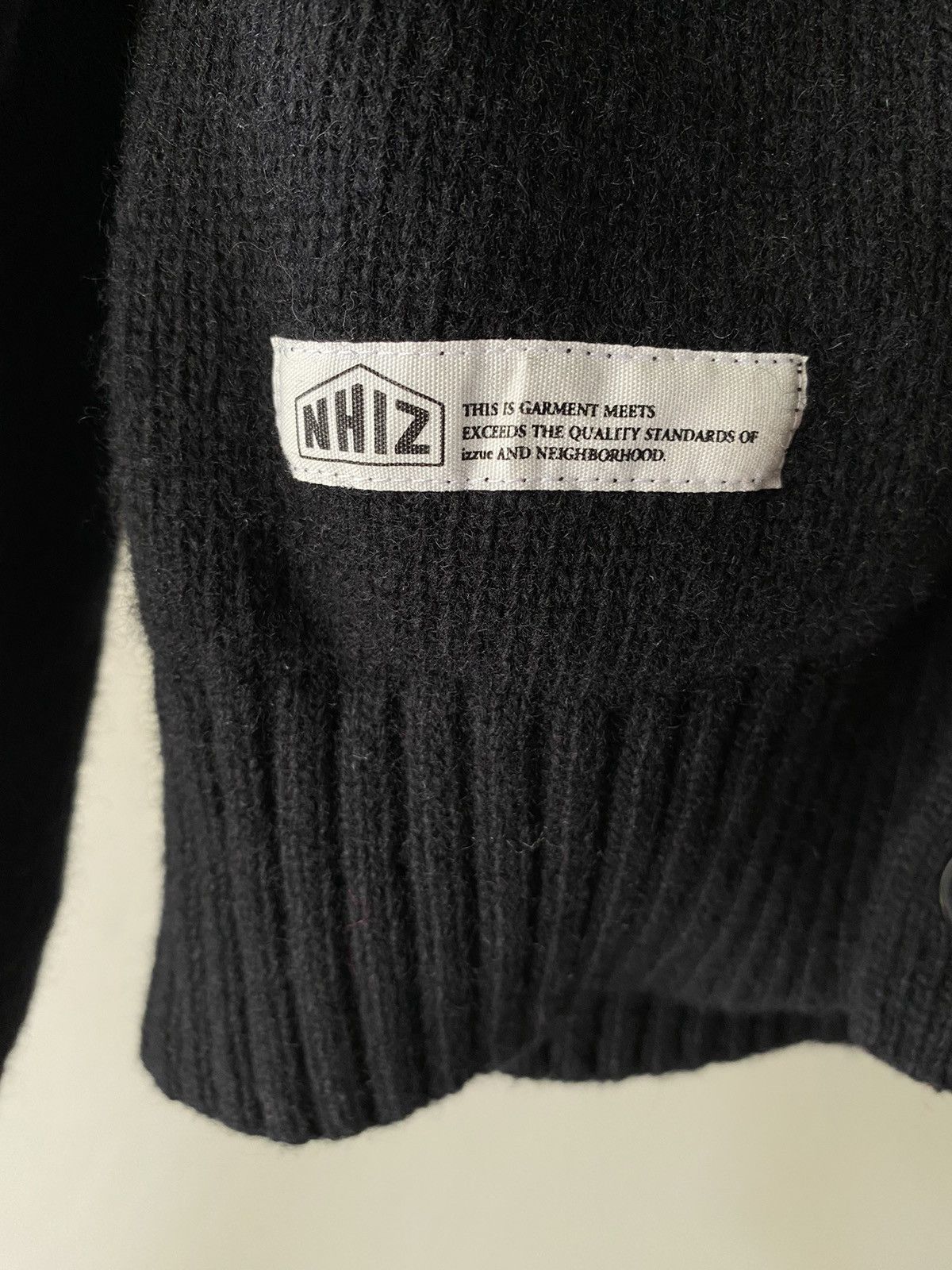 Neighborhood NHIZ izzue plus neighborhood Black Varsity Knit Cardigan Size US S / EU 44-46 / 1 - 14 Thumbnail