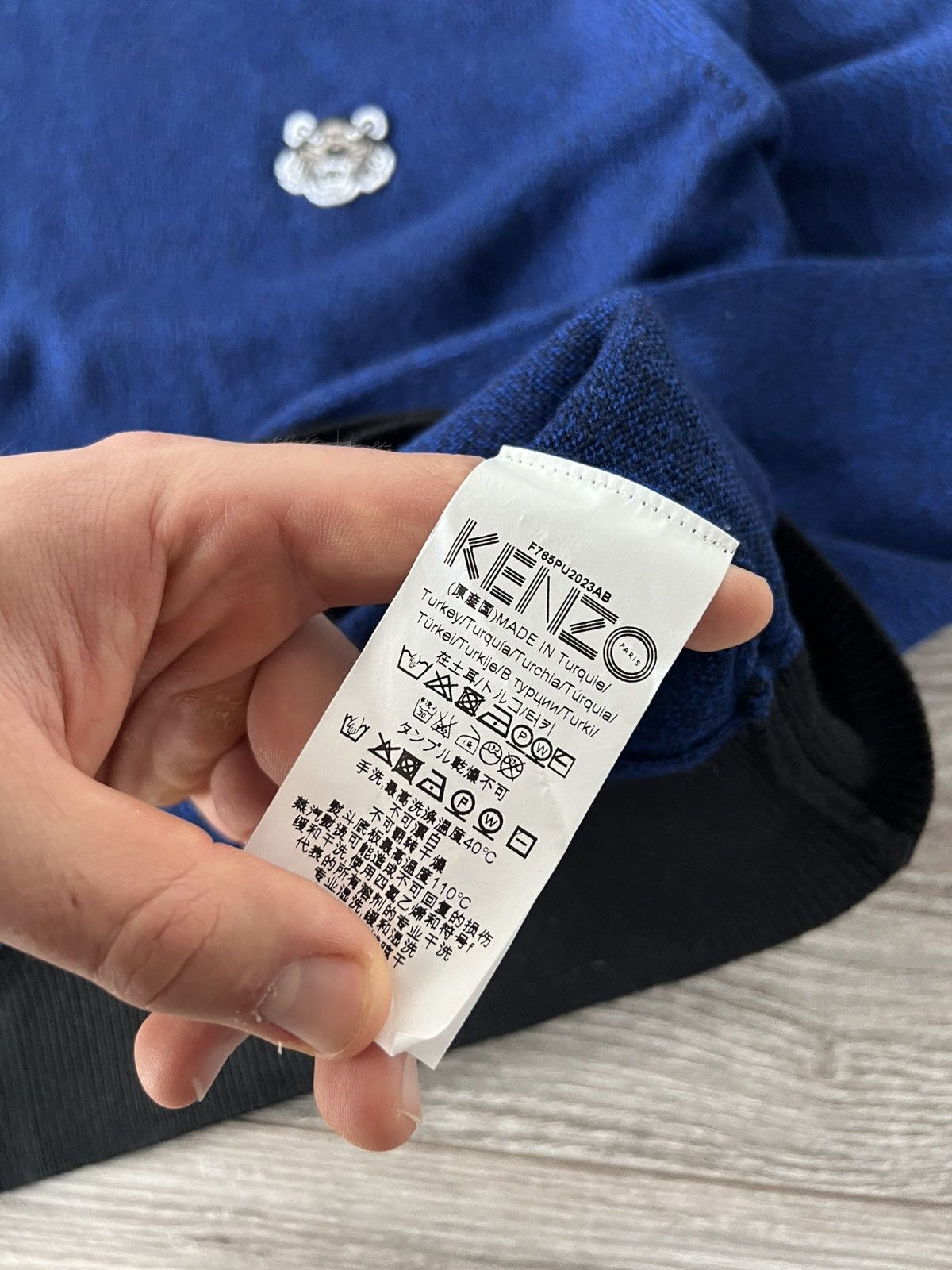Kenzo Rare Wool Kenzo Embroidered Logo Luxuxry Blue Sweater Size US XXL / EU 58 / 5 - 22 Thumbnail