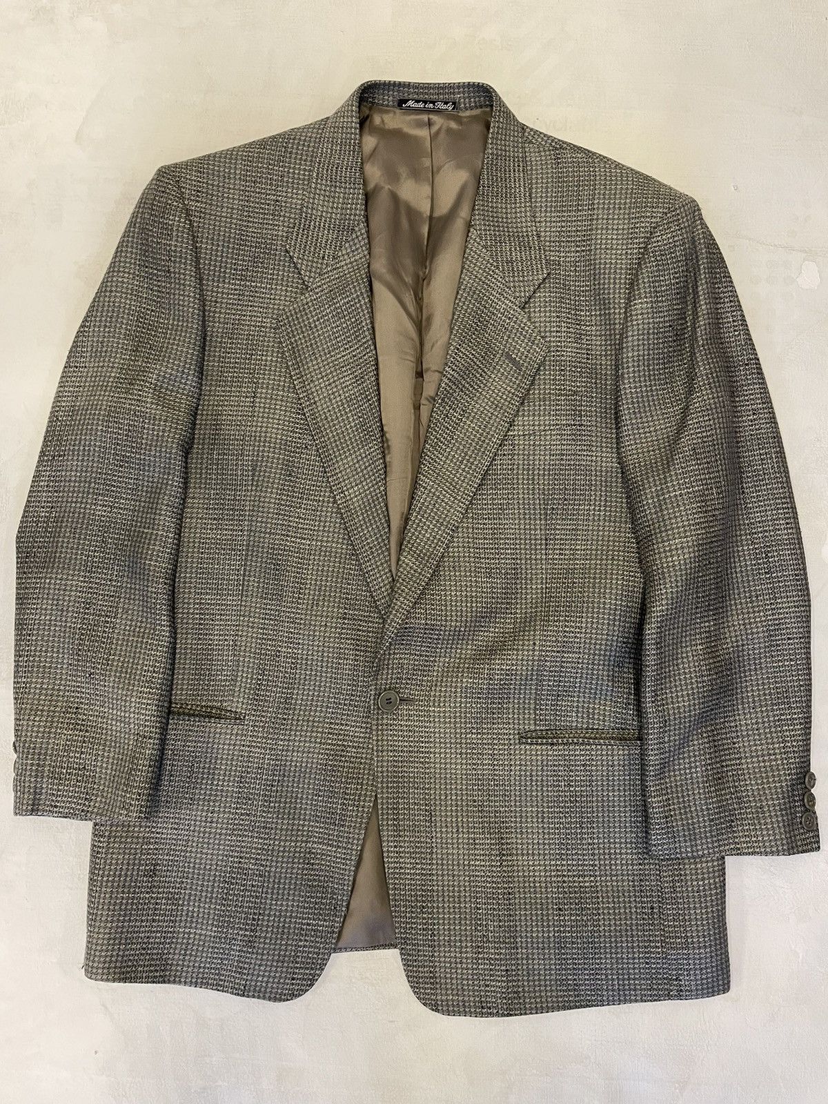 Giorgio Armani × Vintage Iridescent Silk Tweed Jacket Size 42R - 6 Thumbnail