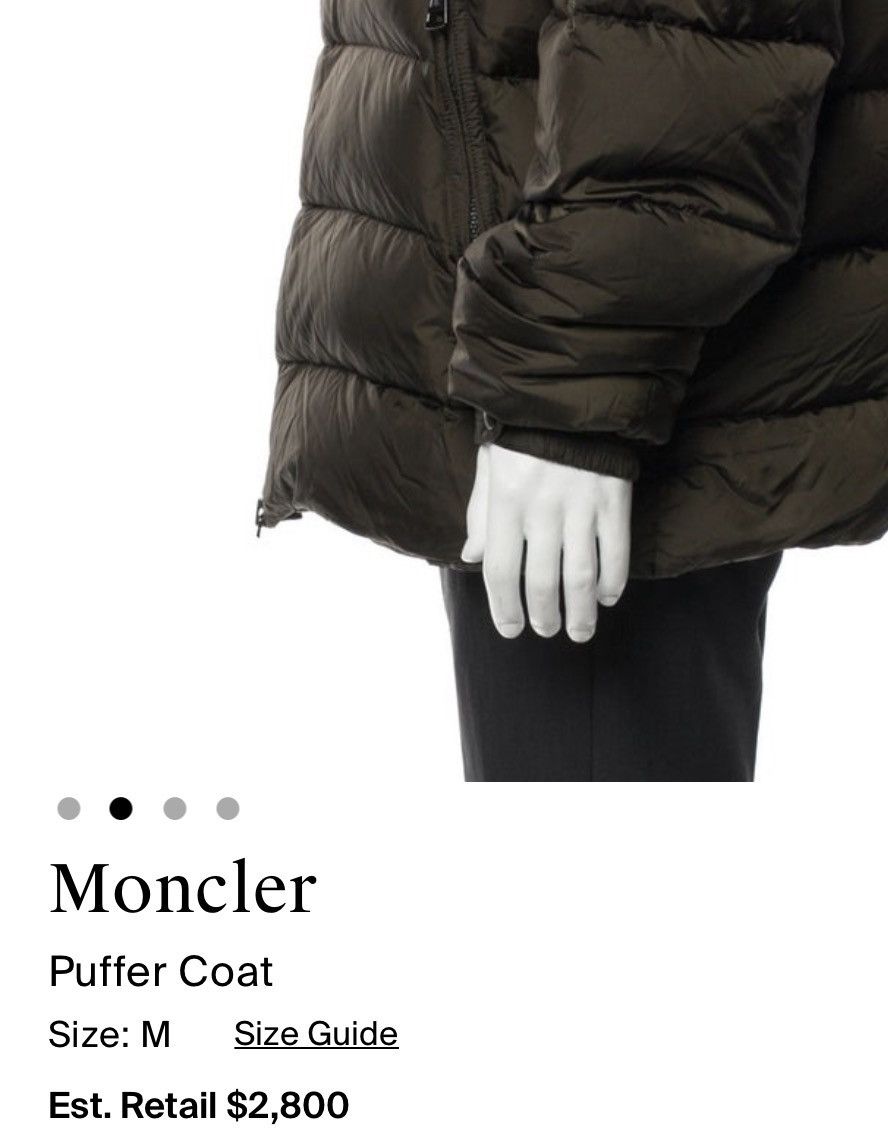 Moncler $2800+ Olive Green Coyote Fur Trim Moncler Size US M / EU 48-50 / 2 - 9 Thumbnail