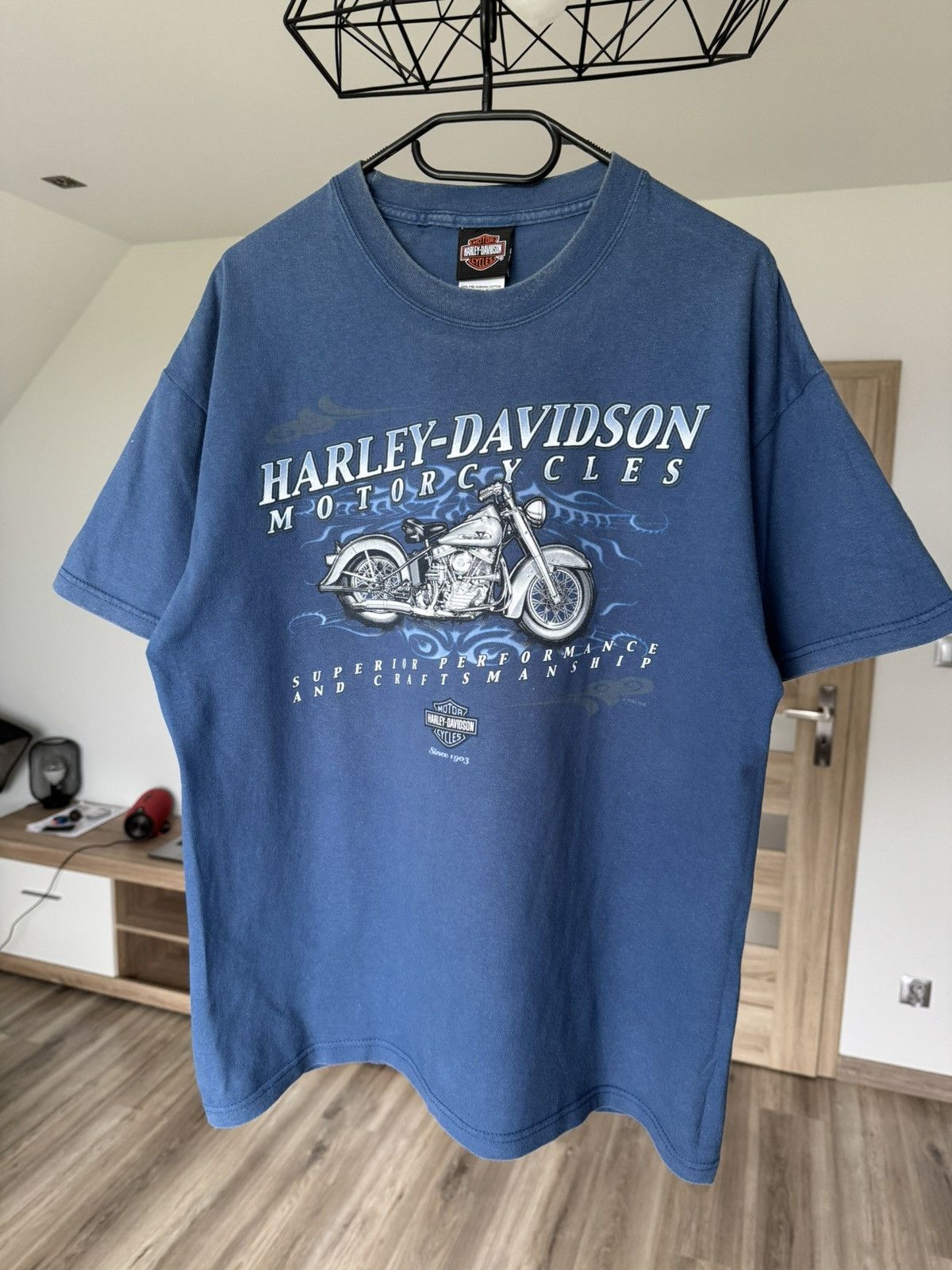 Harley Davidson × Vintage × West Coast Choppers Vintage 2003 Harley Davidson Motorcycle Washed T-shirt L USA Size US L / EU 52-54 / 3 - 5 Thumbnail