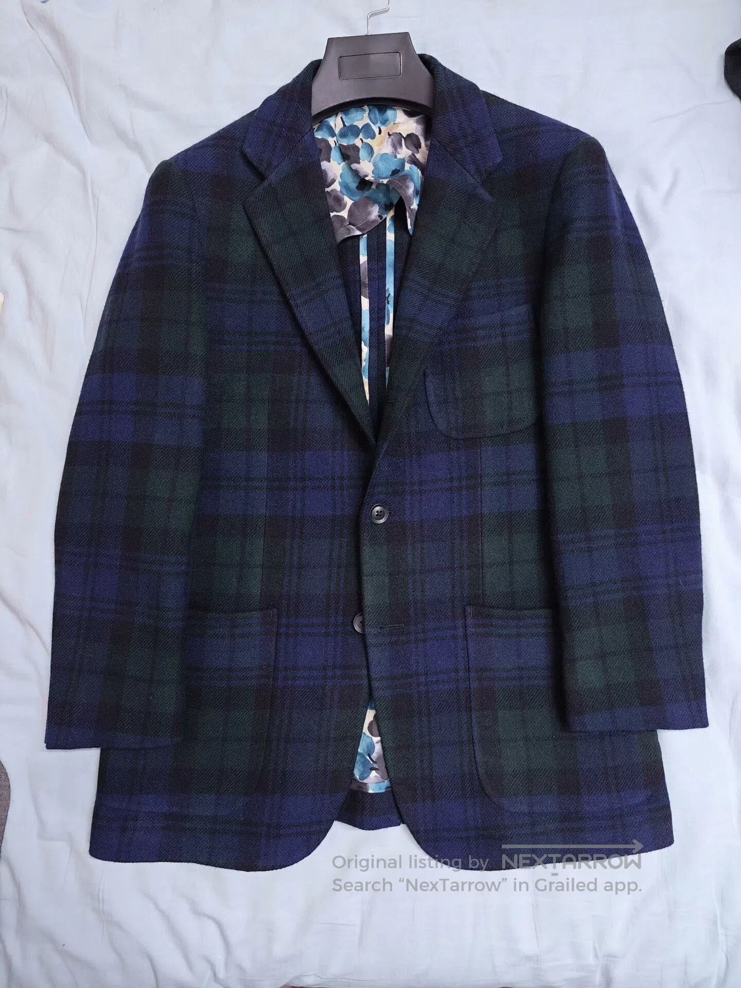 Japanese Brand Custom British Tweed Wool Blazer. Size US S / EU 44-46 / 1 - 5 Thumbnail