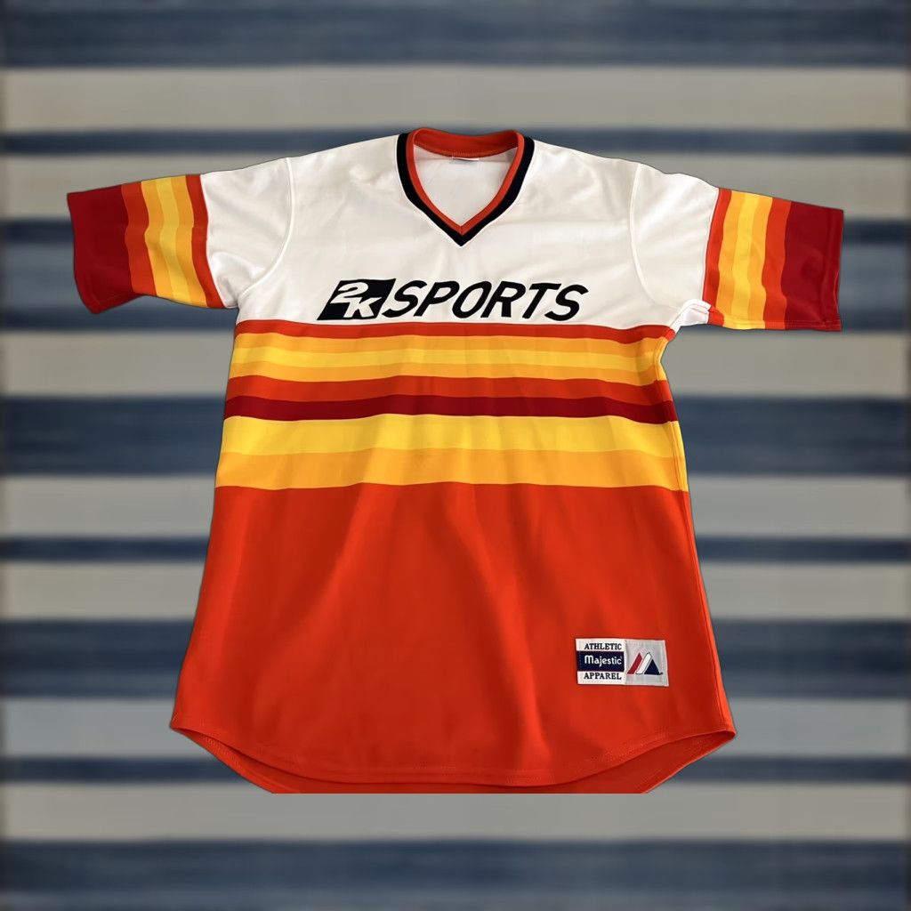 Vintage VINTAGE Majestic Jersey Baseball Astros 2K Orange Made in USA Size Large Mens Short Sleeve Size US L / EU 52-54 / 3 - 1 Thumbnail