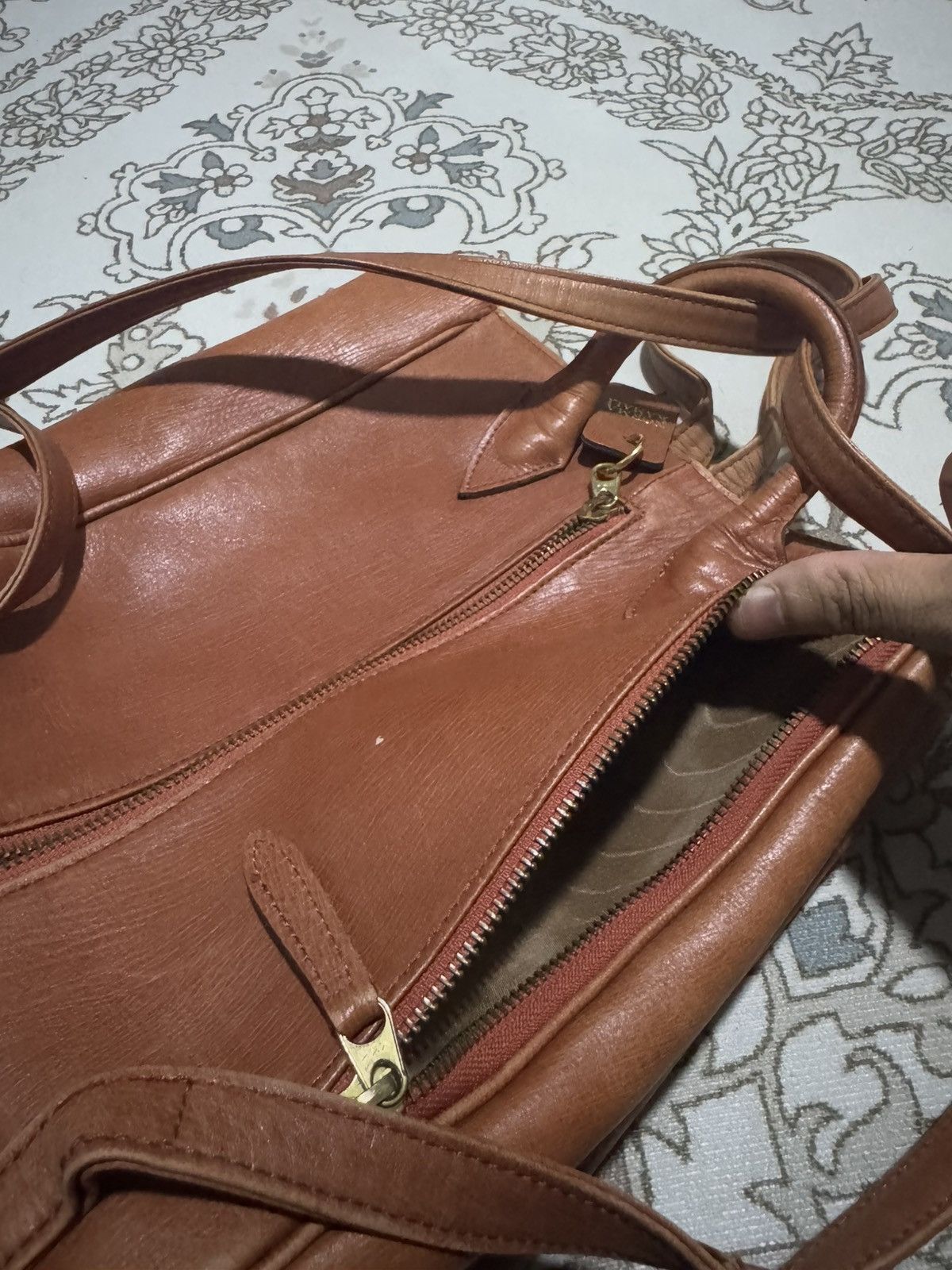Genuine Leather × If Six Was Nine × Japanese Brand Vtg Norma Kamali Full Leather Mini Backpack Size ONE SIZE - 5 Thumbnail