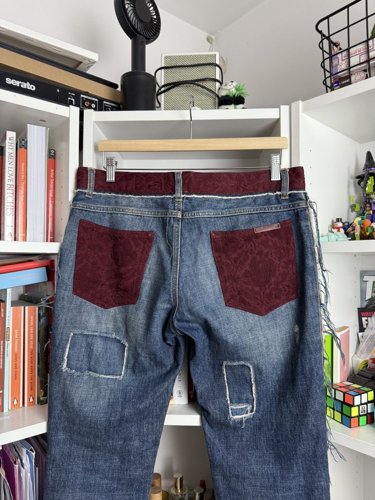 Designer × Dolce & Gabbana Dolce & Gabbana ribbed patchwork denim pants 30 designer rare Size US 30 / EU 46 - 5 Thumbnail