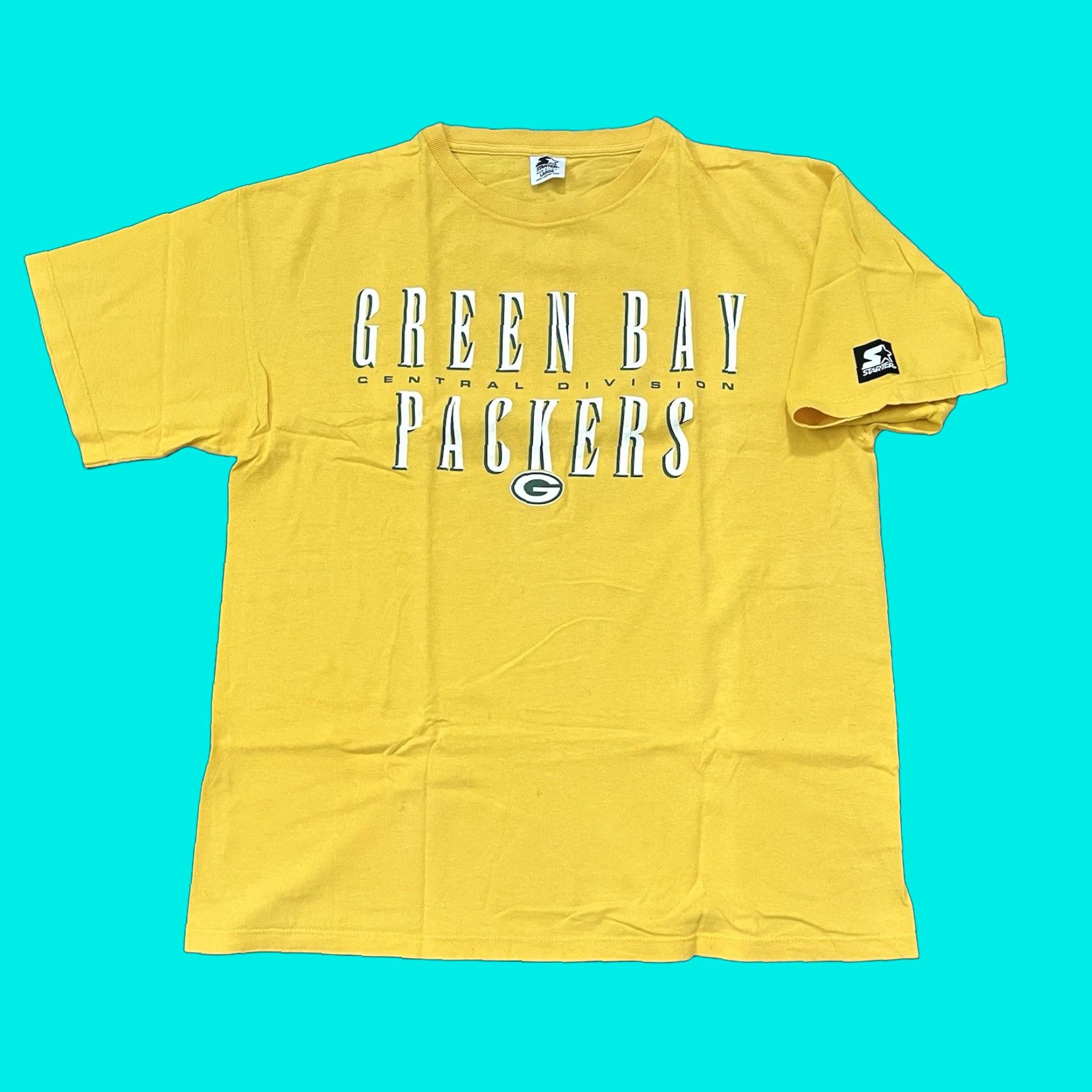Starter VINTAGE Starter NFL Shirt Green Bay Packers T-Shirt Mens Large 90s Double Sided Yellow Crew Neck Green Bay Packers Team Logo Mens Size US L / EU 52-54 / 3 - 1 Thumbnail