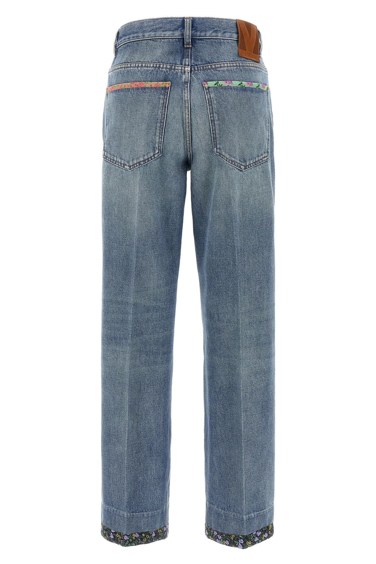Valentino Floral Denim Jeans Size 25" / US 0 / IT 36 - 3 Thumbnail