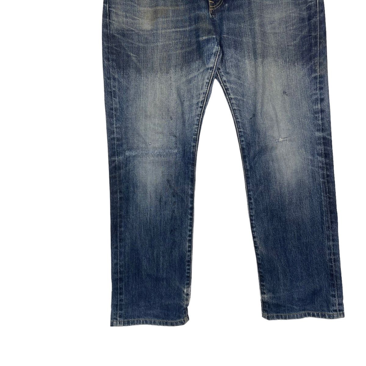 Japanese Brand Uniqlo UJ Distressed Flare Regular Fit Straight Jeans Size US 38 / EU 54 - 7 Thumbnail