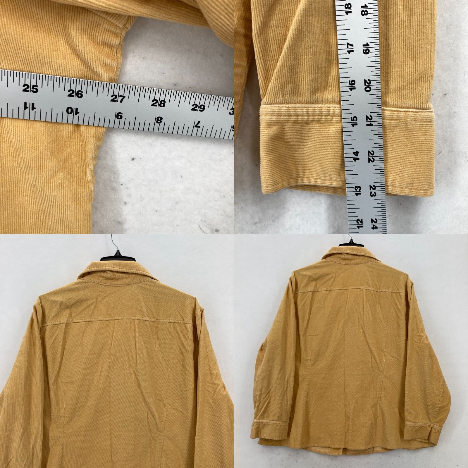 Vintage CJ Banks Corduroy Shirt Jacket Shacket Women's 3X Yellow Pearl Snap Western Camp Shirt/Jacket Size XXL / US 16-18 / IT 52-54 - 8 Thumbnail