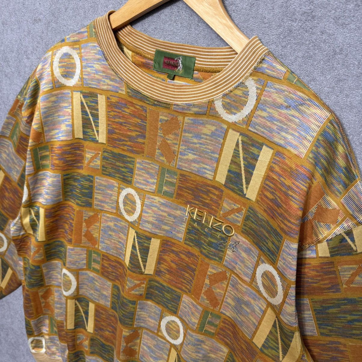 Kenzo Rare Kenzo Paris Embroidered Logo Total Pattern Sweatshirt Size US XL / EU 56 / 4 - 4 Thumbnail