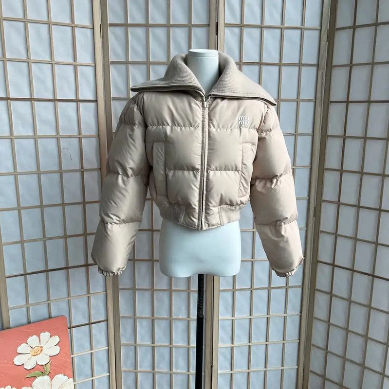 Miu Miu Miu Miu Khaki Women's Puffer Jacket 0089 Size M / US 6-8 / IT 42-44 - 1 Thumbnail