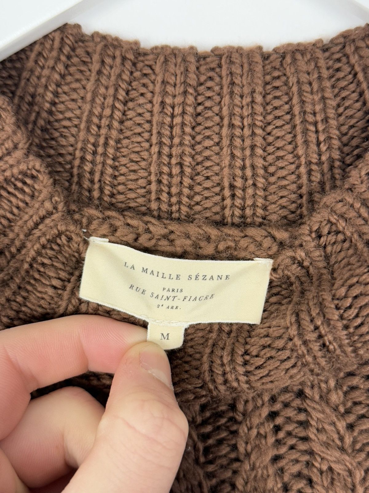 Sezane Sezane Cable Knit Wool Brown Sweater Size M Size M / US 6-8 / IT 42-44 - 4 Thumbnail
