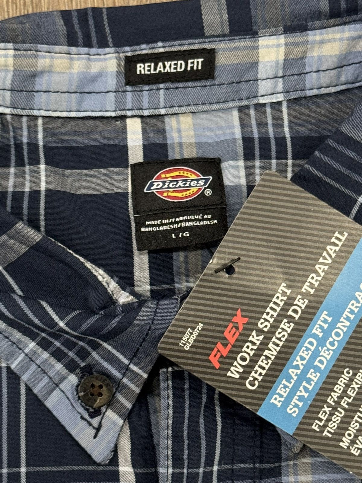 Dickies Dickies Plaid Print Fit Flex S/S Button Down Work Shirt Size US L / EU 52-54 / 3 - 6 Thumbnail
