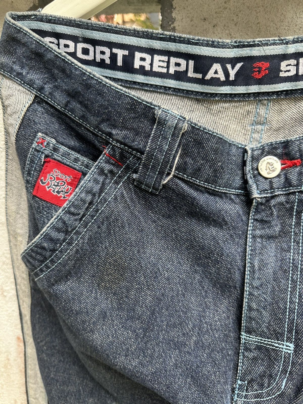 If Six Was Nine × Replay Vintage 90s SPORT REPLAY Baggy HipHop Pants BOSS01 Size US 35 - 8 Thumbnail