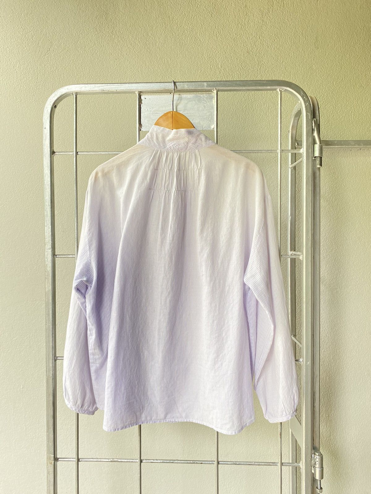 Issey Miyake Plantation stripped white blouse Size M / US 6-8 / IT 42-44 - 14 Thumbnail