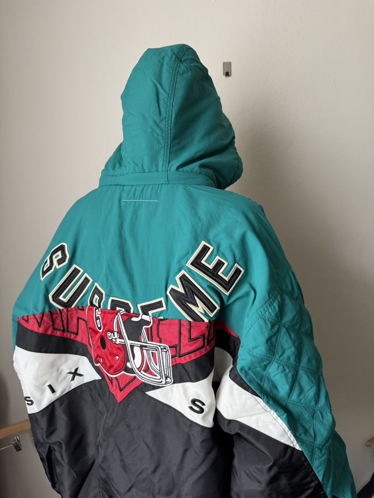 Maison Margiela × Supreme Supreme SS26 MM6 Maison Margiela Split Stadium Jacket Sz XL Size US XL / EU 56 / 4 - 1 Thumbnail