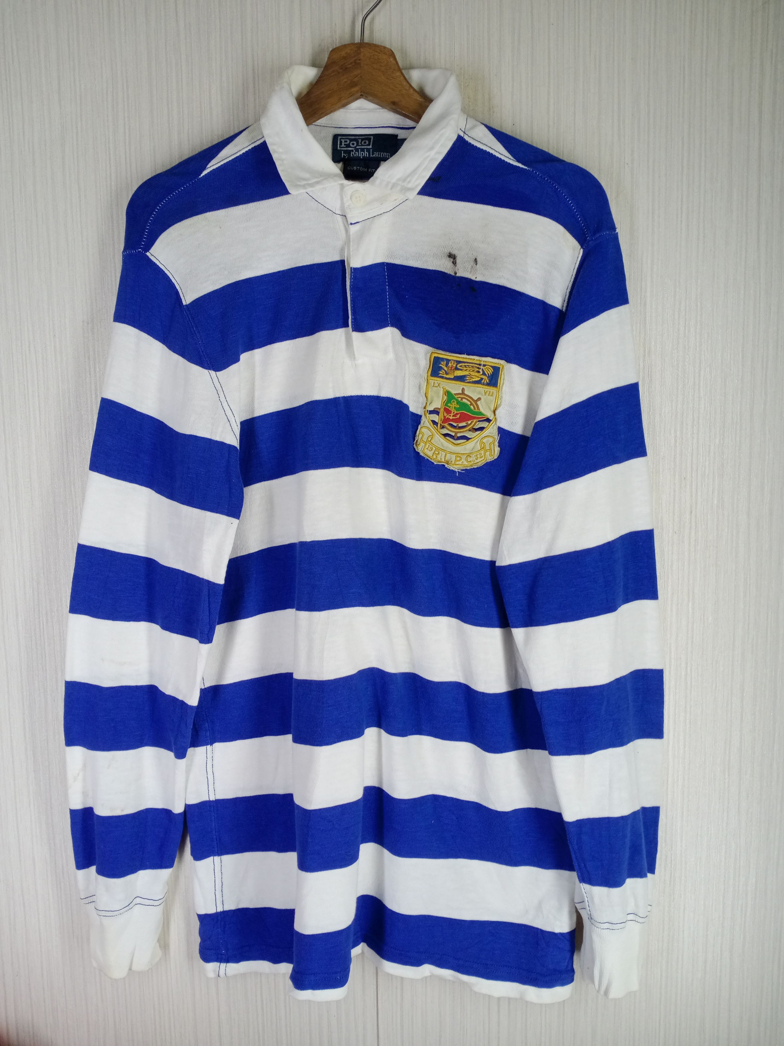 Rare Vintage Polo Ralph Lauren Striped Long Sleeve Polo