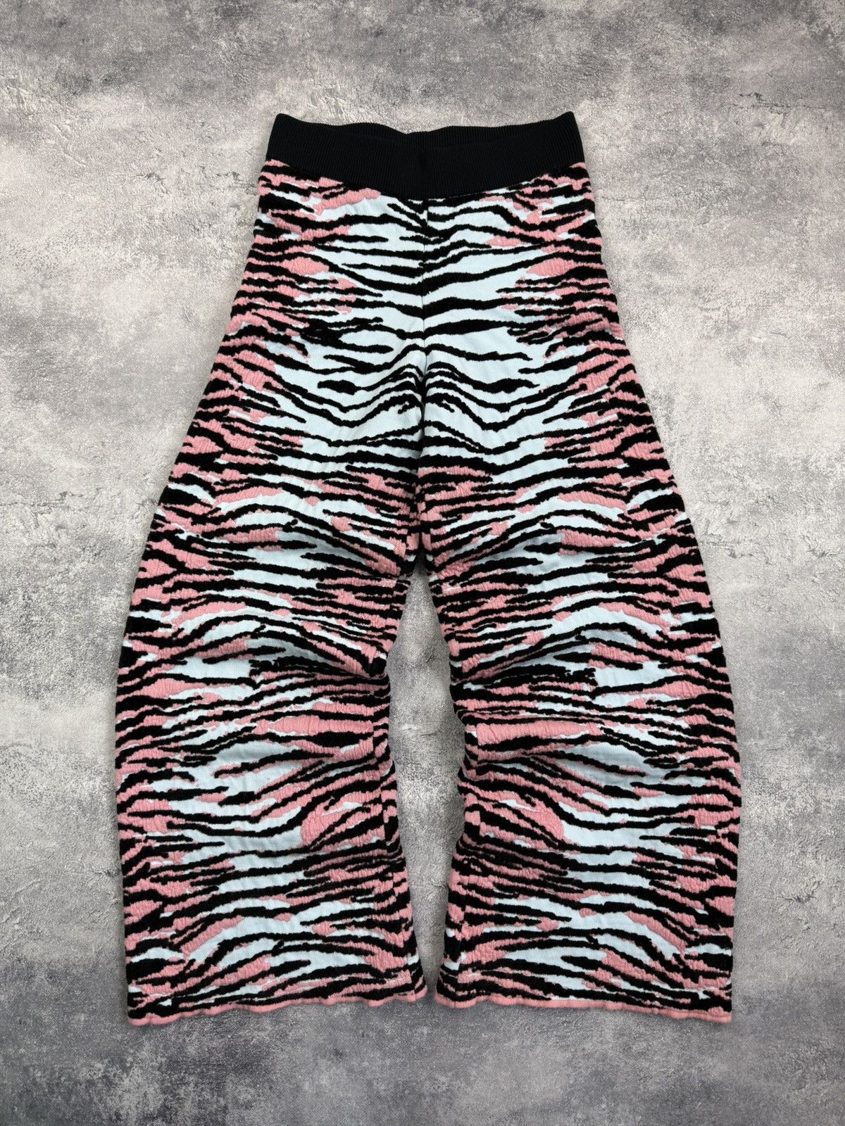 H&M × Kenzo Kenzo x H&M Flared Zebra Pants Wool Padded Trousers Rare Size 28" / US 6 / IT 42 - 2 Thumbnail