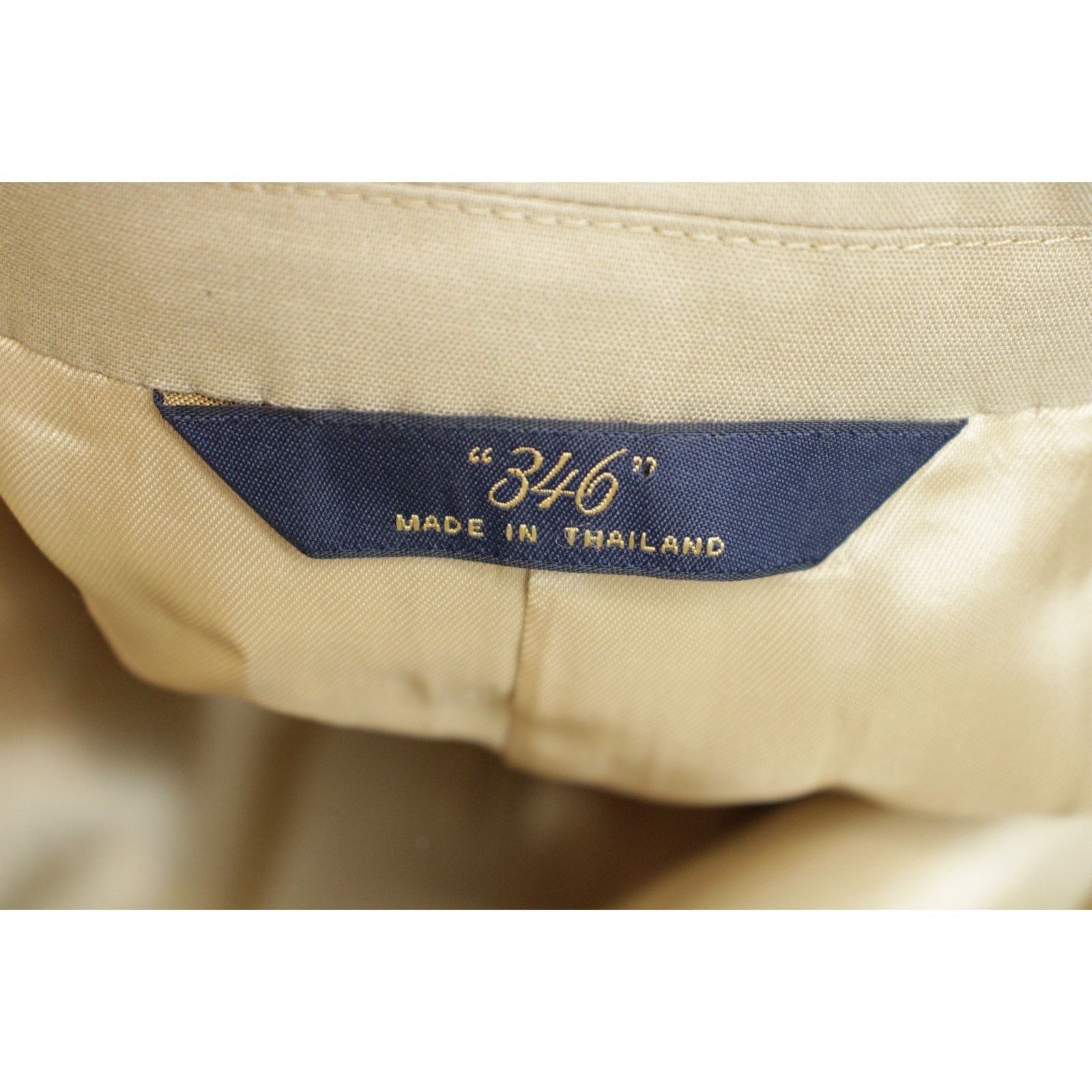Brooks Brothers Brooks Brothers Suit Jacket Mens 40R Cotton Blend Beige Size 40R - 7 Thumbnail
