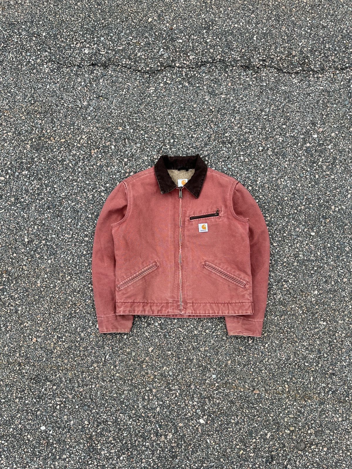 image of Faded Vintage Rose Carhartt Detroit Jacket - Small in Pink, Men's