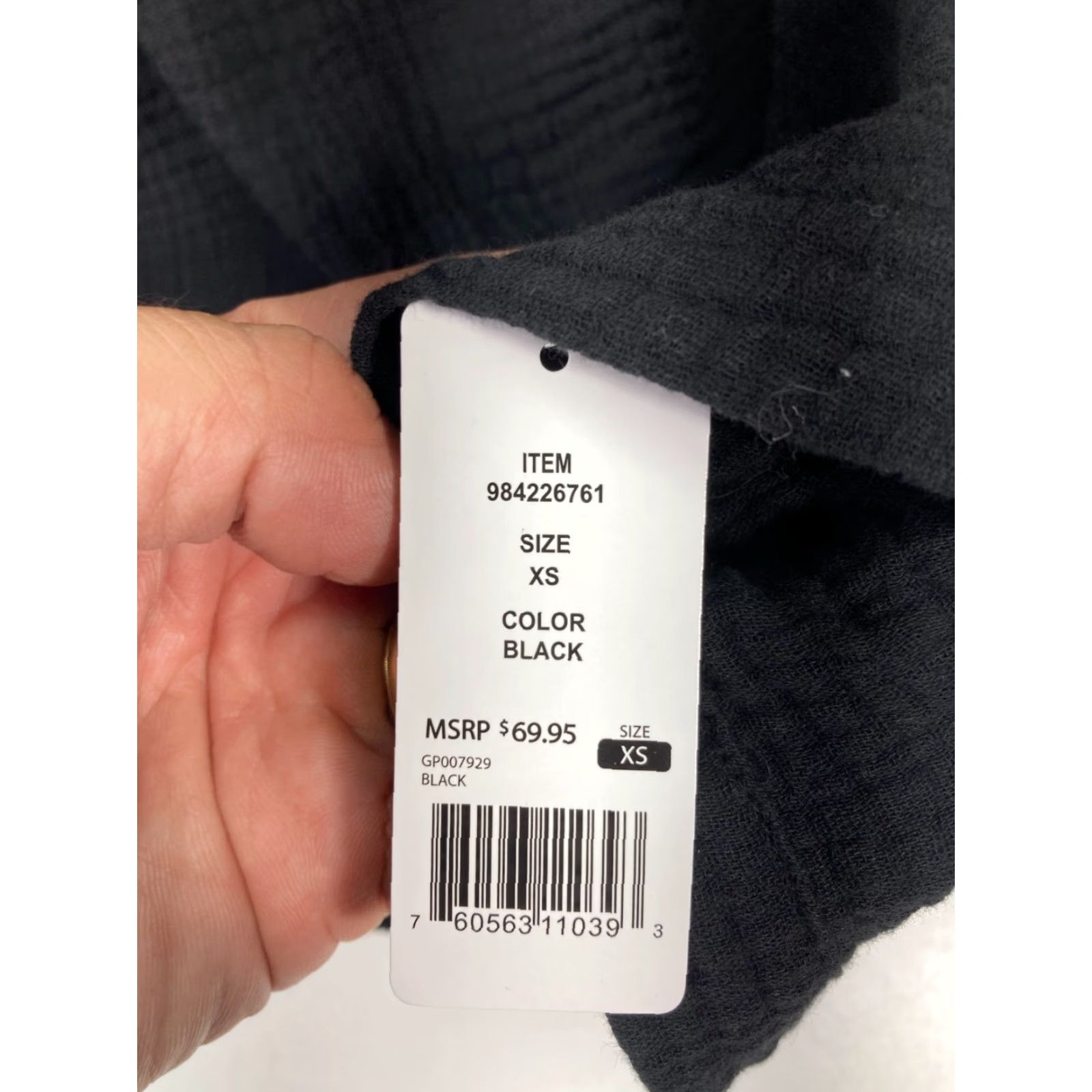 Gap Gap Gauze Tier Dress Black Short Sleeve V-Neck Pockets XS NWT Womens Size 26" / US 2 / IT 38 - 6 Thumbnail