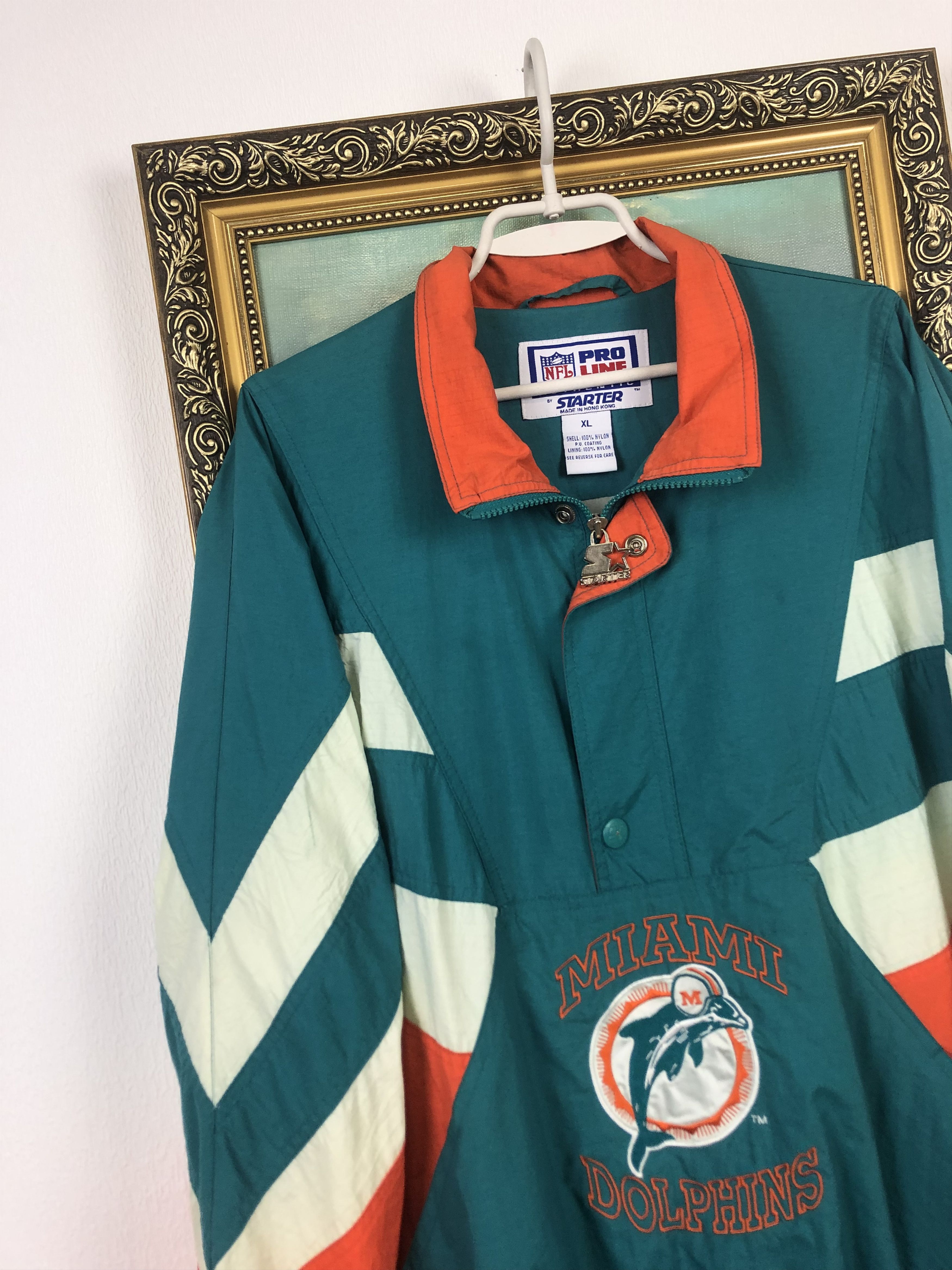 NFL × Starter × Vintage Vintage 90s NFL Starter Miami Dolphins Jacket Rare Hype Size US XL / EU 56 / 4 - 3 Thumbnail