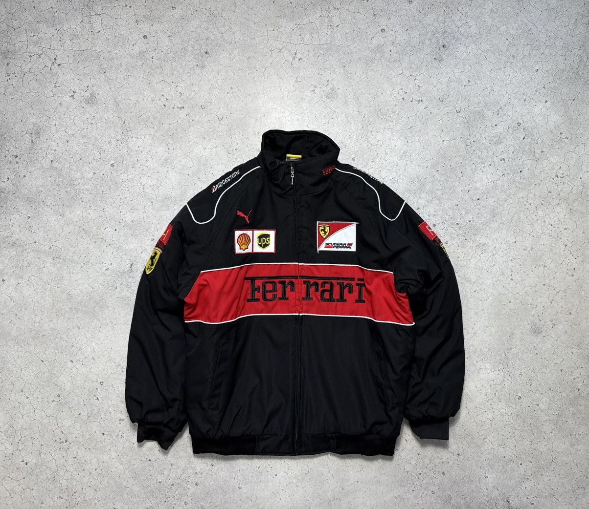 Ferrari F1 Racing Bomber Jacket Hype Rare Big Logo Vintage