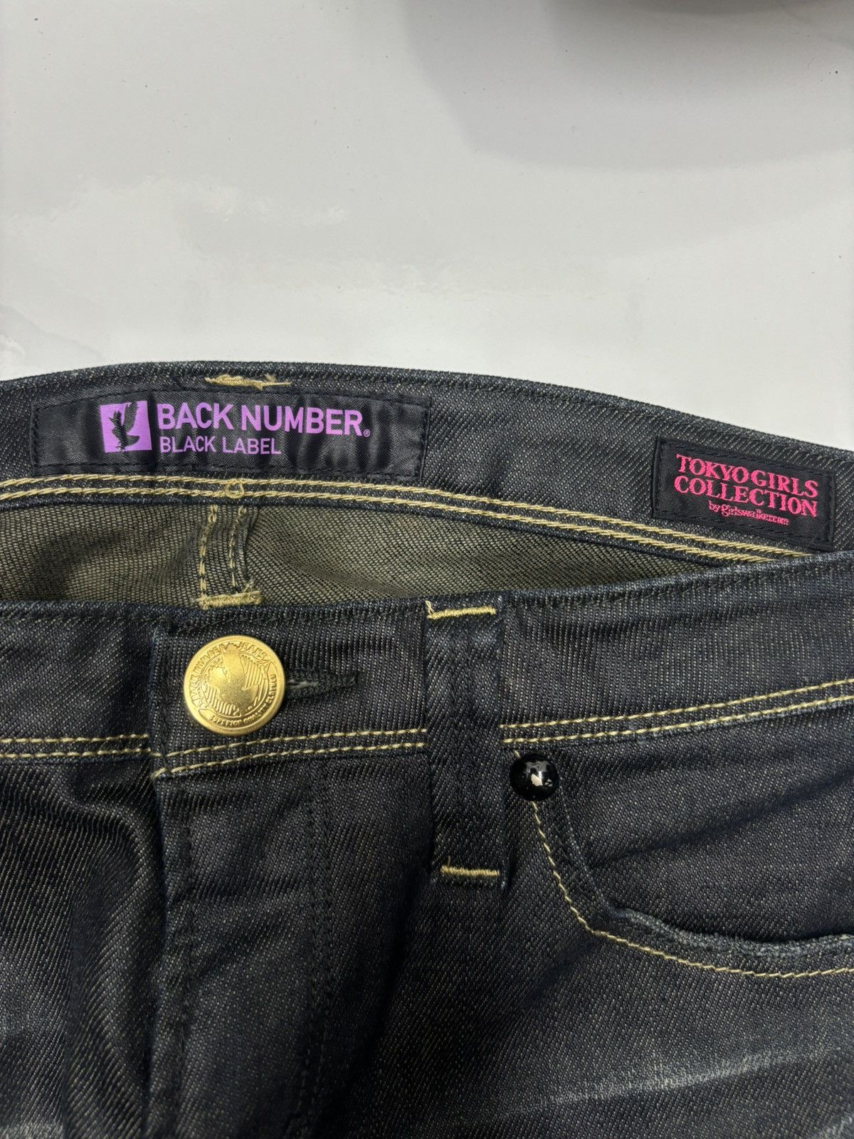 Black Label × Japanese Brand 🔥Tokyo Girl Collection Waxed Blue Denim Black Label Size 30" / US 8 / IT 44 - 9 Thumbnail