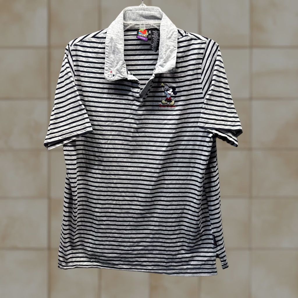 Mickey Unlimited VINTAGE Mickey Mouse Polo Shirt Womens Plus Size 18W Gray 90s Ladies Size XXL / US 16-18 / IT 52-54 - 1 Thumbnail