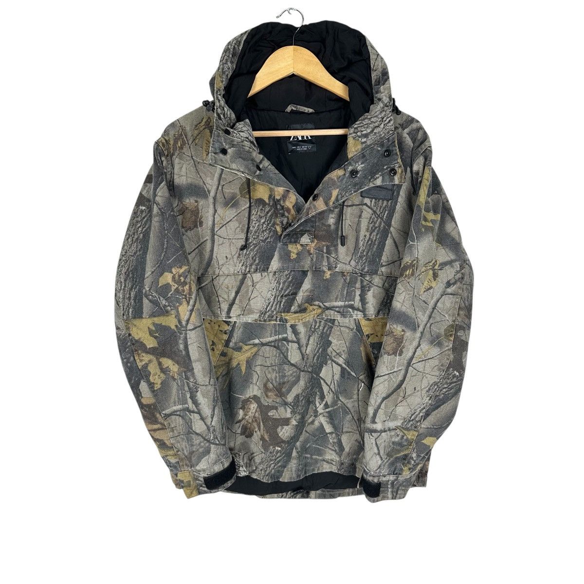 Zara ZARA REAL TREE HOODIE ANORAK JACKET Size S / US 4 / IT 40 - 1 Thumbnail