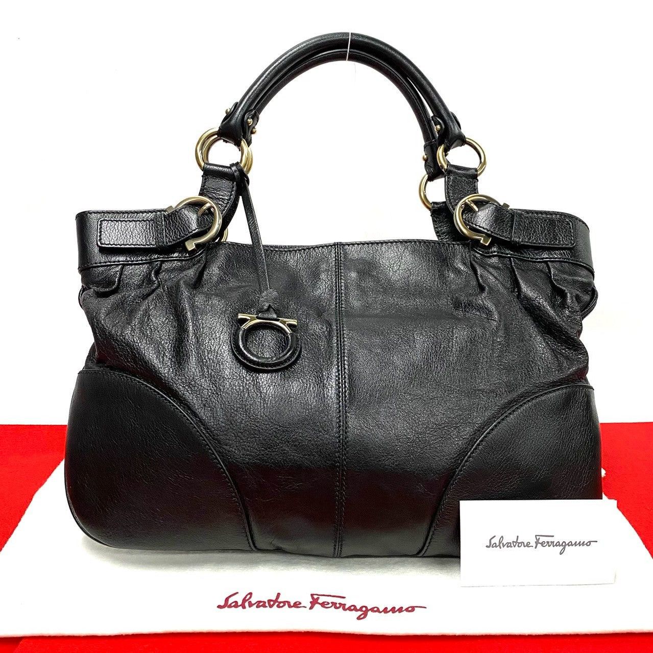 Salvatore Ferragamo Salvatore Ferragamo Handbag Black Leather Size ONE SIZE - 1 Thumbnail