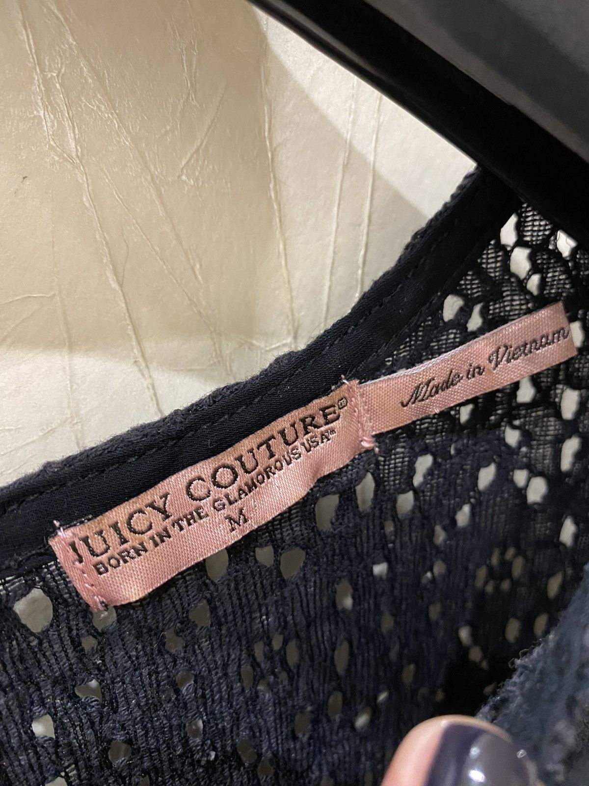 Juicy Couture Juicy Couture Navy Lace Blouse with Bow Size M / US 6-8 / IT 42-44 - 8 Thumbnail