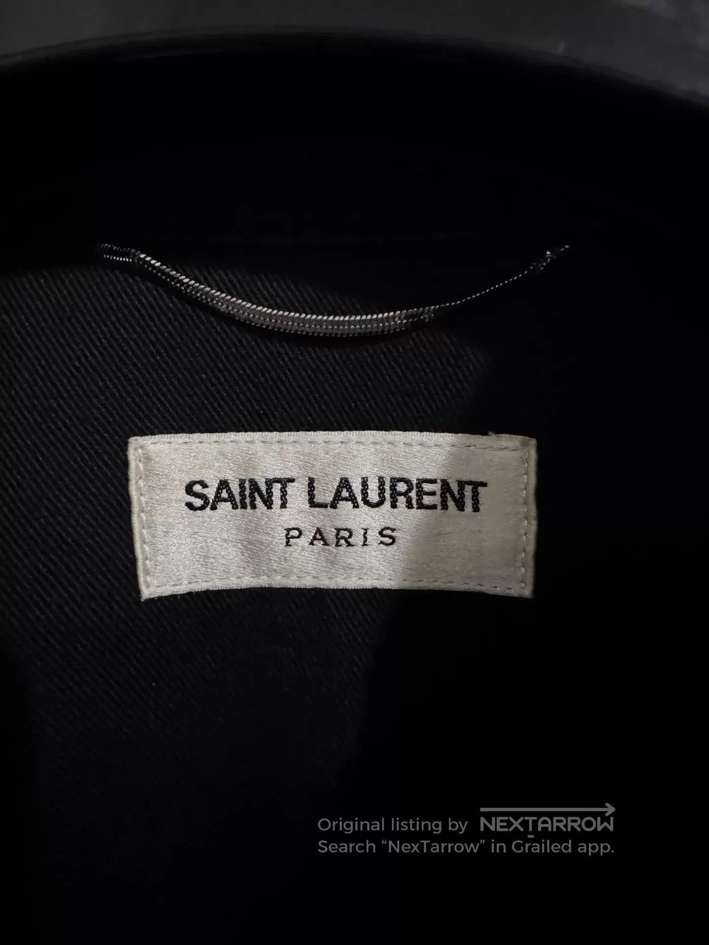 Saint Laurent Paris Black XL Utility Jacket with Front Pockets and Belt. Size US XL / EU 56 / 4 - 7 Thumbnail
