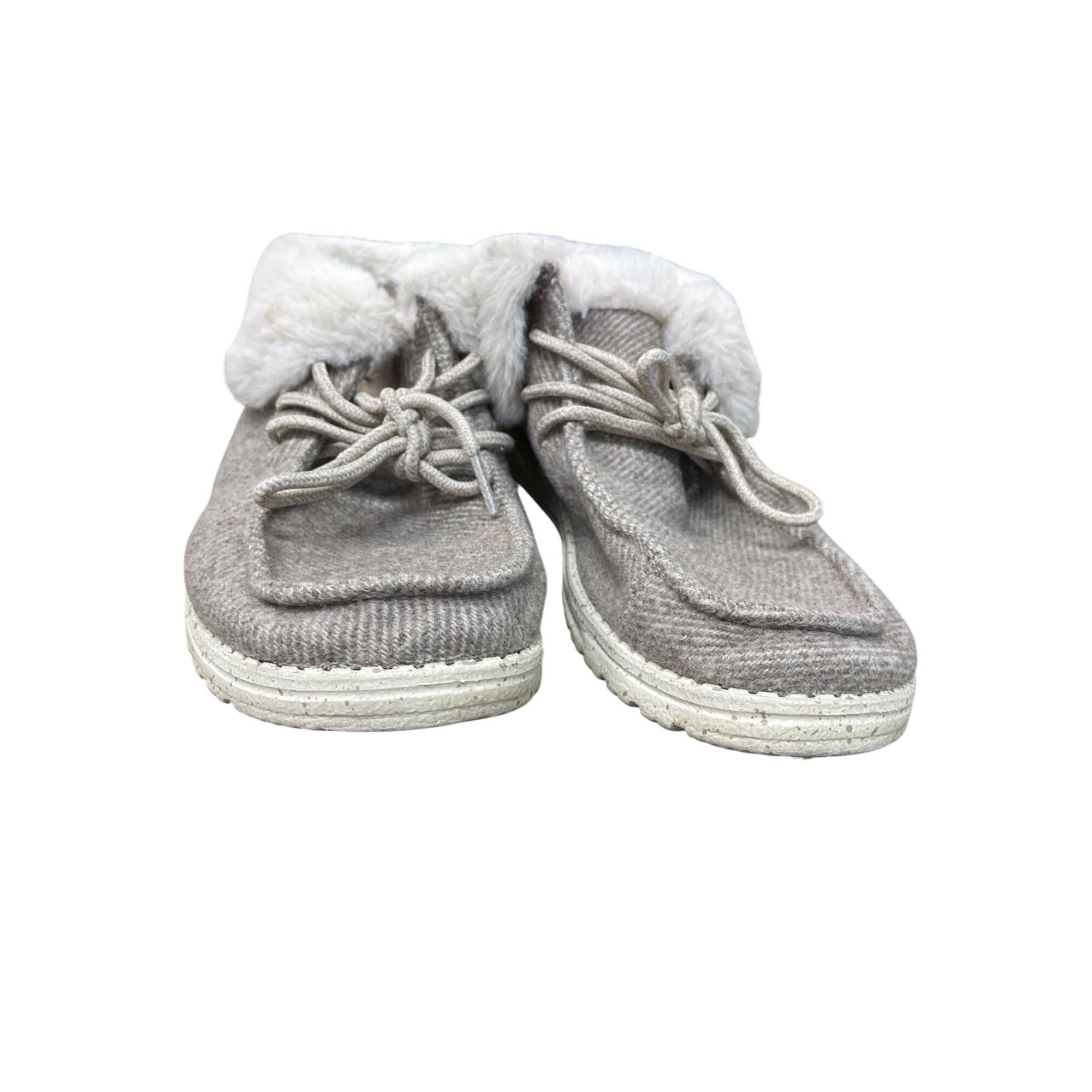 Other Hey Dude Britt womans gray beige faux fur lined bootie sz 8/ Size US 8 / IT 38 - 10 Thumbnail